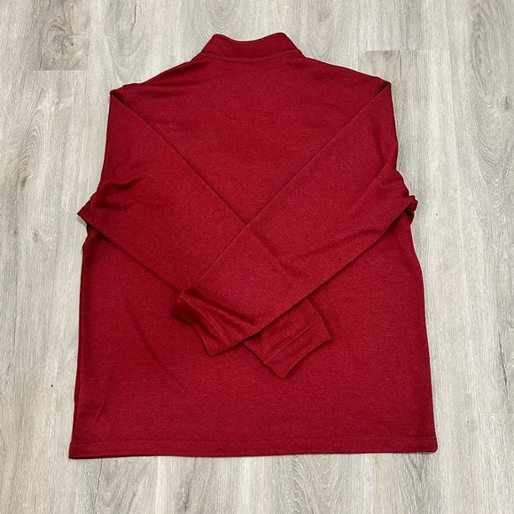 Pebble Beach Performance Quarter Zip Pullover - Red - Picture 3 of 3